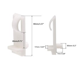 TOP-VIGOR 20Pcs Plastic Shelf Support Pegs, 5mm Cabinet Shelf Clips, Cupboard Shelves Locking Furniture Installation Accessories for Kitchen Book Shelves Supplies