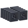 10Pcs Profile End Caps Aluminum Alloy Single Hole Cover Plate