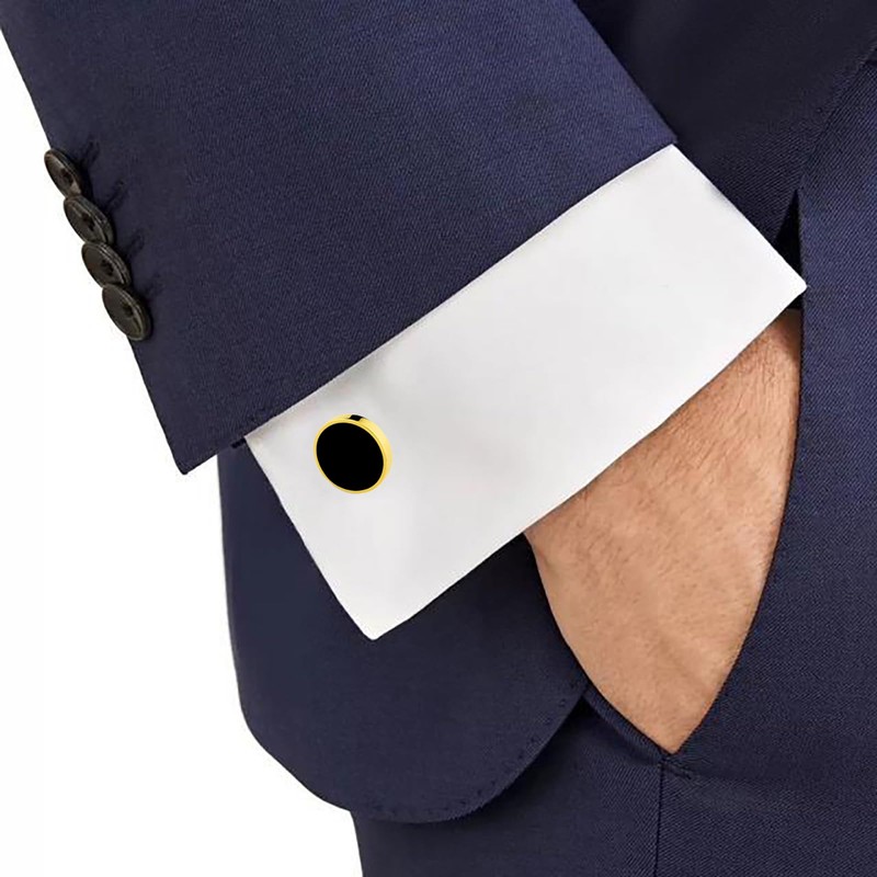 Dannyshi Cufflinks for Men and Tuxedo Shirt Studs Set with