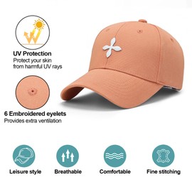 Enwokran Baseball Cap Unisex Adjustable Leisure Hat Embroidery Trucker Hat Adjustable Sun Hat Sports Travel Outdoor Sun Protection Hats Baseball Cap Baseball Cap, A_Orange, Unit size