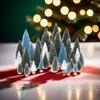 Waipfaru Christmas Decorations, 30 Pcs Blue Bottle Brush Christmas Trees,