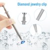 3Pcs Piercing Ball Grabber Tool Set Stainless Steel Diamond Tweezers