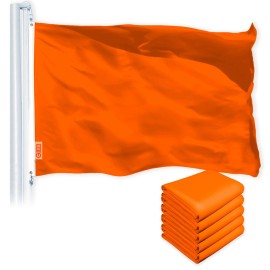 UD_Solid Orange Color Flag 3x5 Ft 5-Pack Printed 150D Polyester By G128