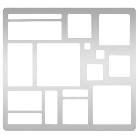 UNICRAFTALE Metal Stencil Square & Rectangle Templates - Stainless Steel Journal Stencils for DIY Scrapbooking, Photo Engraving & Jewelry