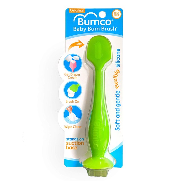 Bumco Diaper Cream Spatula - Baby Bum Brush for Butt Paste Diaper Cream, Baby Butt Cream Diaper Cream Applicator, Butt Spatula Baby Necessities, Diaper Cream Brush, Green