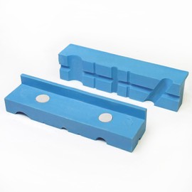 MYTEC 5" Vise Soft Jaws, Multi-Groove and Textured Inserts, Magnetic Multi-Purpose Vise Jaw Pads for Woodworking, Golf, Jewelry Making, Plumbing, Multi-Purpose Protector for Any Metal Vice(1 Pair)