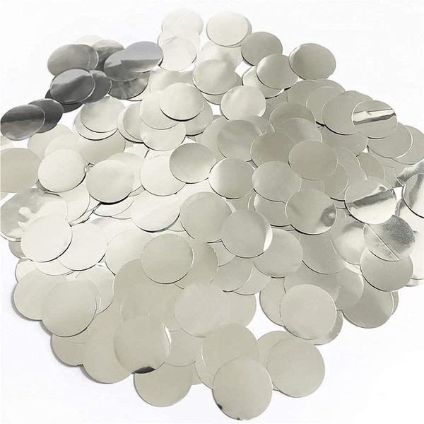 CENPEK 1.5cm Silver Foil Confetti Round Tissue Paper Table Confetti