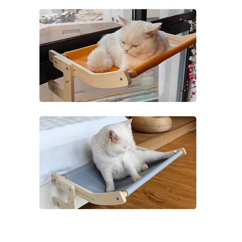 Cat Bedside Hammock and Window Perch, Cat Bed Attachment for