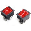 Fielect 2Pcs 6 Pin 3 Position Boat Rocker Switch ON/Off/ON