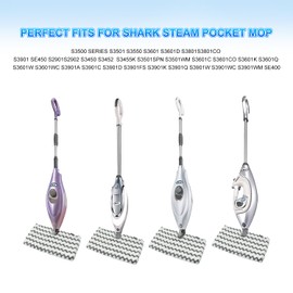 Steam Mop Replacement Pads for Shark Steam Mops S3500 Series S3501 S3601 S3550 S3901 SE450 S3801CO S3601D S2901 S2902 Shark Steam Pocket Mop, Microfiber Reusable Steam and Scrub Pads for Floor Clean