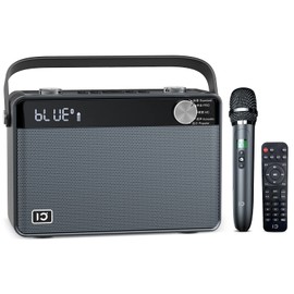 SHIDU Karaoke Machine, Bluetooth Speaker with Wireless Microphone, 40W Hi-Fi Audio PA System for Kids & Adults on TV with Remote Support AUX/USB/SD for Singing, Home, Party, Outdoor