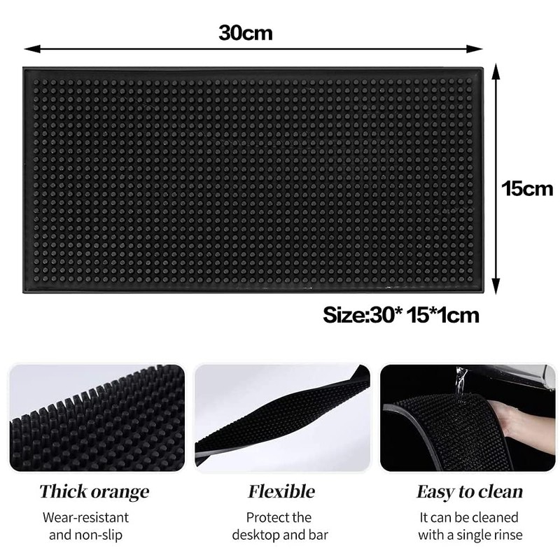 Bar Service Mat, Non-Slip Rubber Drying Mat, Bar Mat, Tableware