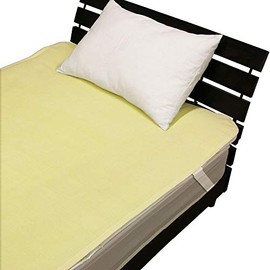 Manufacturer Direct Sales Toweling Fabric Waterproof Sheet (Bedwetting / Nursing Care Sheets) Single 39.4 x 80.7 inches (100 x 205 cm) (With Rubber) (Cream/Yellow)