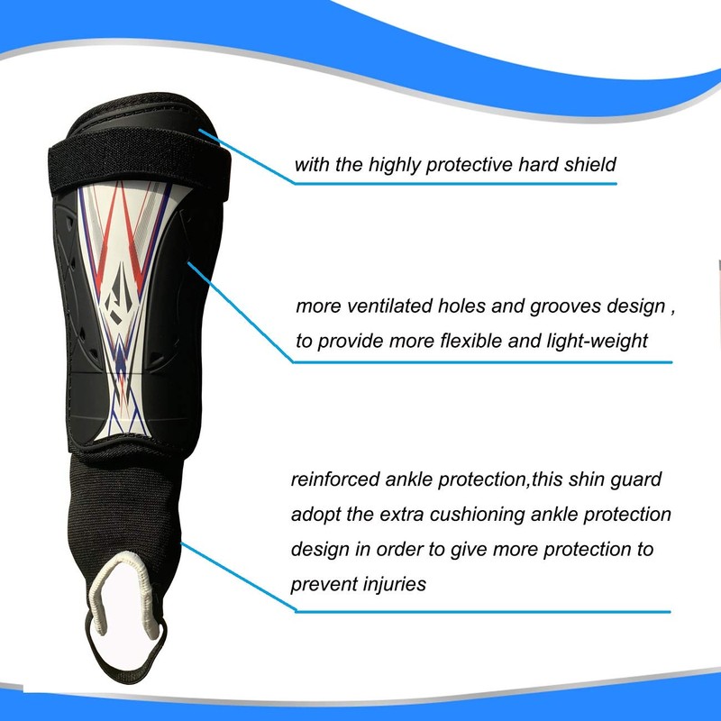 Soccer Football shin Guards with Low-Profile Flexible Super Protection,Great for