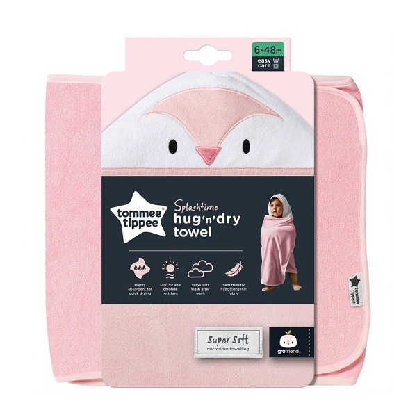 Tommee Tippee Splashtime Hug ‘N’ Dry Hooded Towel Penny the