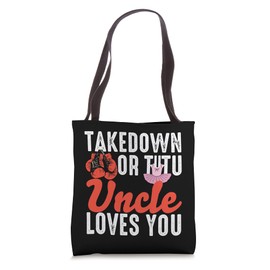 Takedown or Tutu Uncle Loves You Boxing Gender Reveal Tote Bag