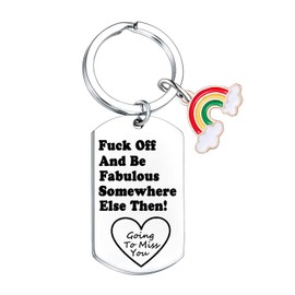 Nimteve Funny Coworker Gifts Going Away Leaving Gifts Keychain for Coworker Boss Employee Volunteer Social Worker Retirement Gifts for Colleague Farewell Gifts for Coworkers
