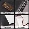 Diary with Lock A5, PU Leather Journal with Combination Lock,