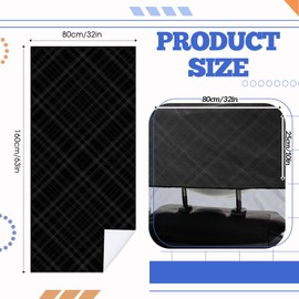 Hahafelt 2 Pack Car Seat Towel Covers with Storage Bag Seat Post Workout Sweat Washable Cover Non Slip for Car Towel for Dog Pet Workout Outdoor Sport Activities (Black Plaid)