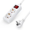 Aigostar Steckdosenleiste 2-fach mit Schalter Tischsteckdose Kindersicherung 3g1.0m㎡ 1.5 m