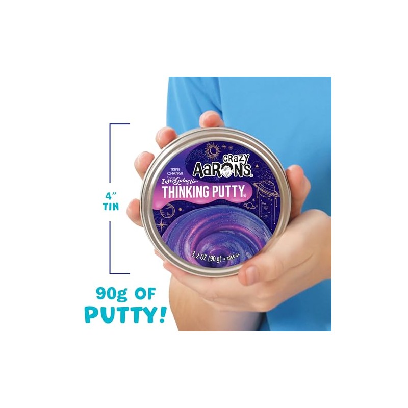 Crazy Aarons Thinking Putty - Masilla intergaláctica - Masilla triple