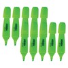 DOLLAR HL625 Neon Fluorescent Highlighter Pens, GREEN, Pack of 10,