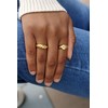 Aurelia Mae 18K Gold Plated Croissant Dome Ring Wide Stacking