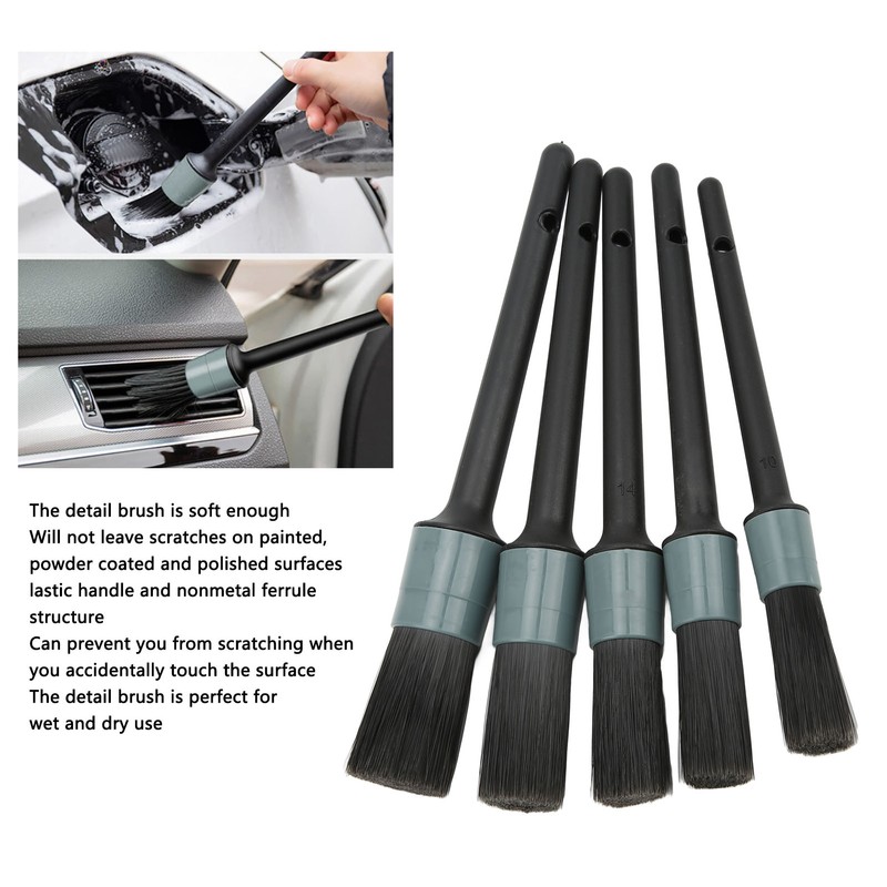 10pcs Car Detailing Brush Kit Wash Mitt Wire Brushes Flexible