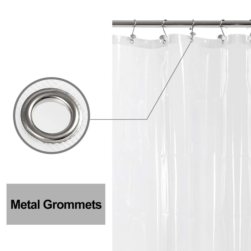 Barossa Design Extra-Long Shower Curtain with 84 inches Height (72x84),PEVA