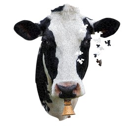 Madd Capp Puzzles - I AM Cow - 300 Pieces - Animal Shaped Jigsaw Puzzle