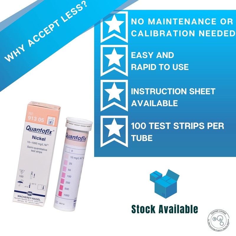 Quantofix 1138895 Nickel Reagent Test Strips for testing for Nickel