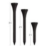 IZZO Golf Wood Golf Tees, 1.75 Inch, Black (Pack of