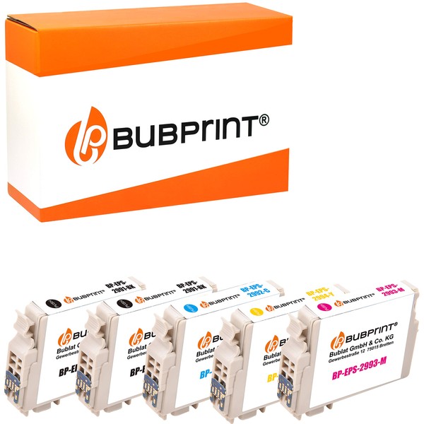 Bubprint 5 Printer Cartridges Compatible with Epson T2991 - T2994