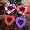 MixTeach 12 Pcs Foam Heart Wreath Ornaments Valentine Hanging Heart