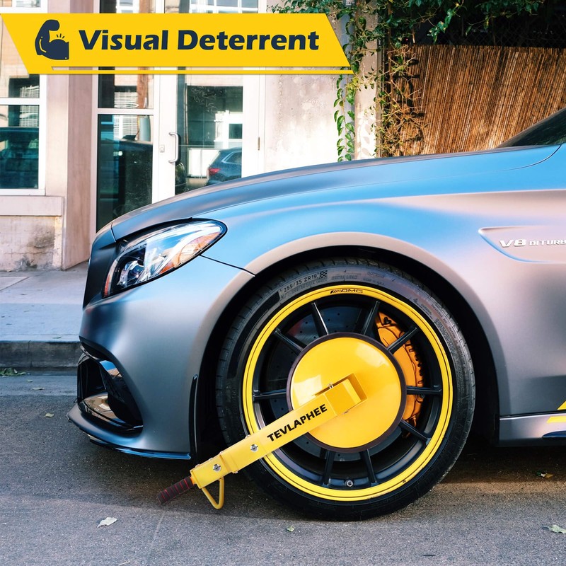 Tevlaphee Wheel Lock - Car Boot Anti-Theft Trailers Wheel Clamp