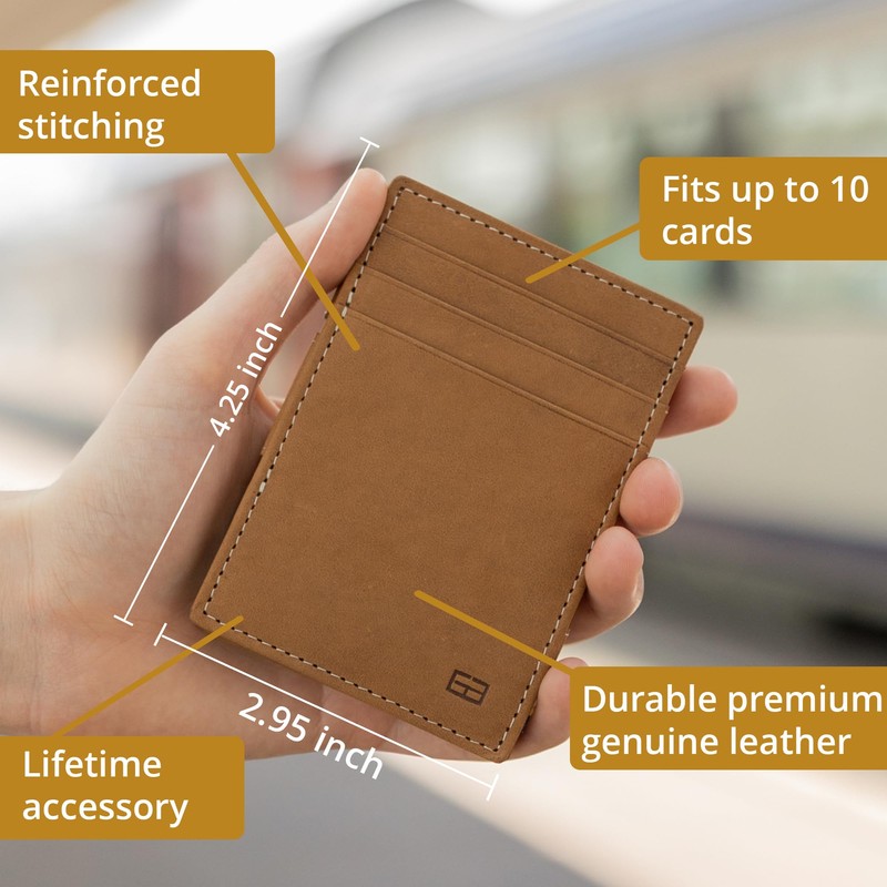 GARZINI Magic Wallet For Men, Minimalist Wallet with RFID card