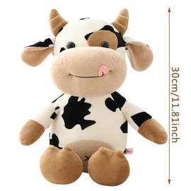 SWZY Cow Plush Toy, 30cm Cow Stuffed Animal Toys, Animal Throw Plushie Pillow Doll, Stuffed Cow Toy Stuffed Cow Toy Plush Toy For Kids Birthday Gift