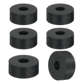 uxcell 6Pcs Thick Rubber Spacer, 1-3/4 Inch OD x 1/2 Inch ID x 13/16 Inch Thickness Round Rubber Bushings Anti Vibration Flat Spacer Washers for Home Industrial Machinery