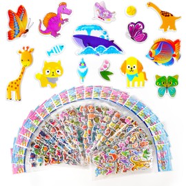 Vicloon 3D Stickers for Children, 28 Different 3D Stickers 500+ Swollen Stickers for Boys Girls and Teachers Reward Stickers