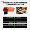 XL Collapsible BBQ Prep Tub with Cutting Board & Drain