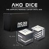 AKO DICE I - ガンメタル - カスタムメタルダイスバージョン1 AKOダイス 16mm D6
