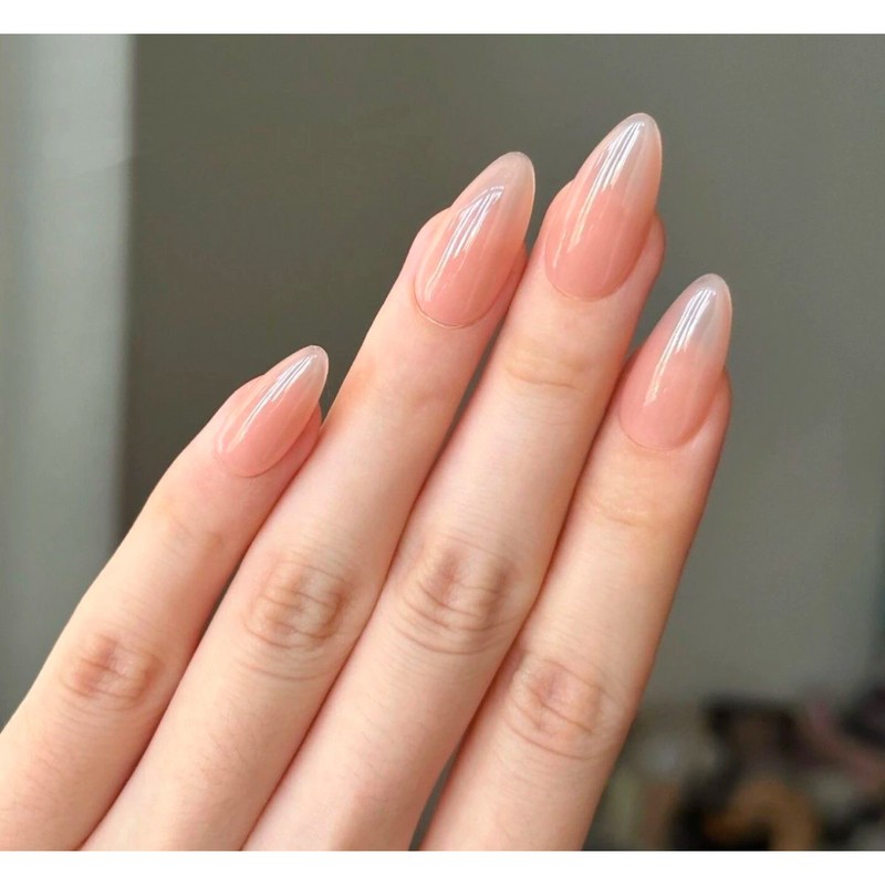 Full Color Nail Tips Nude Tone Artificial Nails 24p Nail