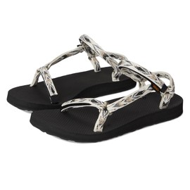 Teva Women's Original Universal Slim Sport Sandal, Archive Wings White/Black, 7