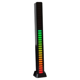 prendre PR-RCSS10-BK Sound Level Light Meter Indicator USB Powered LED Light Illumination Car Desk Around Speaker (Black)