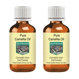 Devprayag Pure Camellia Oil (Camellia kissi) Natural Therapeutic Grade Cold Pressed (Pack of Two) 100ml X 2 (6.76 oz)