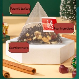 Apple Cinnamon Tea Bags (6g x20bags) 4.23oz/120g Pyramid Tea Bag Flavored Black Tea Leaf Tea