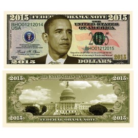 Set of 100 - Barack Obama 2015 Commemorative Dollar Bill
