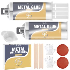 100ml Metal Glue w/Tools, Strong Instant Metal Bonding Adhesive, Super Glue for Metal to Metal - Heavy Duty Welded Metal Repair Glue, Waterproof Metal Glue for Metal, Plastic, Ceramic, Glass (2PCS)