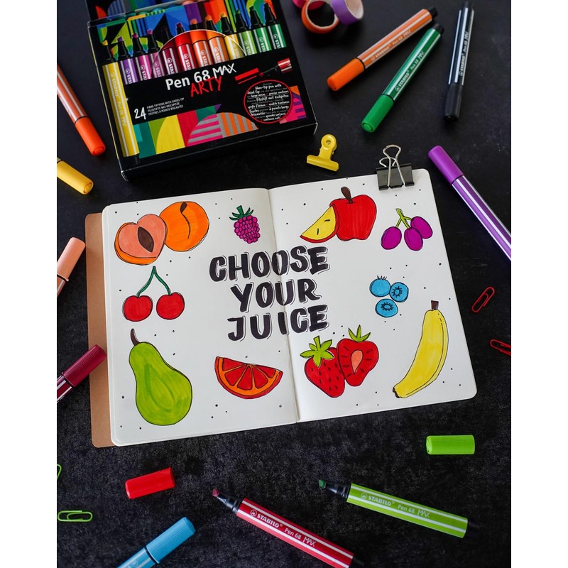 STABILO Pen 68 MAX - Premium Fibre-Tip Pen with Chisel