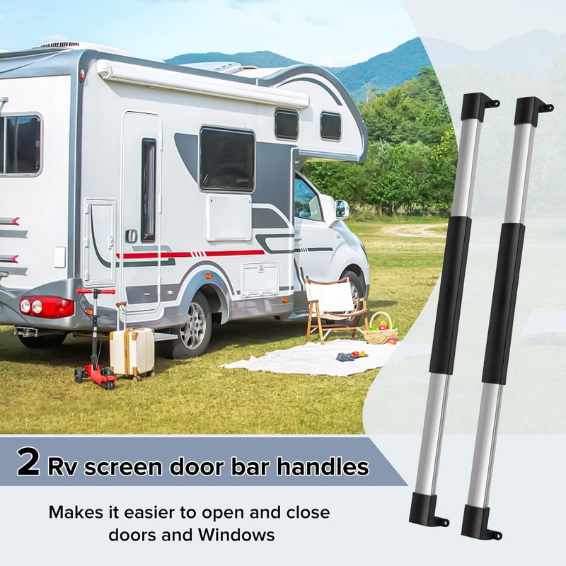 Donext 2PC RV Screen Door Handle Grab Bar, RV Door